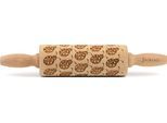 Teigroller FOLKROLL "3D-Motiv-Teigrolle", braun, L:23cm, Massivholz, Teigroller, Marienkäfer