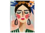 Poster REINDERS "Spring Face", bunt (farbe bild(er): mehrfarbig), B:60cm H:80cm T:0,1cm, Bilder, Poster, Garten - Frau - Gesicht - Abstrakt - Mehrfarbig - Leinwand - Abstrakt