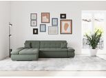 Ecksofa DOMO COLLECTION "MORIC 300x172 cm, XXL-Sofa mit viel Platz, L-Form, auch in Cord", grün (dunkelgrün), B:300cm H:80cm T:172cm, Kunstleder SOFTLUX / Struktur (90% Polyester/ 10% Polyacryl);Microfaser PRIMABELLE (100% Polyester)/ Struktur (90% Polyester/ 10% Polyacryl), Sofas, Ecksofa, wahlweise mit Bettfunktion und Armteilverstellung, dunkelgrün