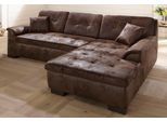 Ecksofa HOME AFFAIRE "BERGEN 267x178 cm, elegantes Design", braun (dunkelbraun), B:267cm H:83cm T:178cm, MELROSE/Struktur (100% Polyester);MELROSE (100% Polyester);Microfaser PRIMABELLE (100% Polyester), Sofas, Ecksofa, whlw. mit Bettfunktion L-Form