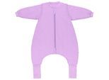 Babyschlafsack SCHLUMMERSACK "Schlafsack mit Füßen 1.0 Tog" Gr. 60, lila, Schlafsäcke, Baby, L: 60cm, Obermaterial: 100% Baumwolle CO., Babyschlafsack, L:60cm