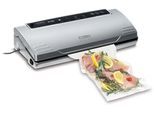 CASO Vakuumierer "VC100", silber (silberfarben), B:38,4cm H:9,5cm T:17cm, Vakuumierer, Inkl. 10 gratis Profi-Beutel, Vakuumierer
