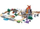 Spielzeug-Eisenbahn HAPE "Dino-Eisenbahn-Abenteuer", bunt, Spielzeugfahrzeuge, KinderB:86cm H:21,9cm, Holz, Kunststoff, Metall, Spielzeug-Eisenbahn, mit Licht- und Soundfuntkion, B:86cm H:21,9cm