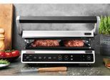 Kontaktgrill GASTROBACK "42542 Design BBQ Advanced Smart", silber (silberfarben), B:37,5cm H:17cm T:36cm, Kontaktgrill_Standgrill_Tischgrill_Teppanyakigrill, Kontaktgrill