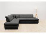 Ecksofa DOMO COLLECTION "MORIC 273x216 cm, L-Form, auch in Cord", grau, B:273cm H:80cm T:216cm, 100% Polyester, Sofas, Ecksofa, wahlweise mit Bettfunktion und Armlehnenverstellung, auch in Cord