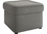 Polsterhocker DOMO COLLECTION "SARAFINA 61x61 cm, hochwertig und komfortabel", grau (steelgrau), B:61cm H:40cm T:61cm, Microfaser PRIMABELLE (100% Polyester) / Struktur (90% Polyester; 10% Polyacryl);Luxus-Microfaser (92% Polyester, 8% Nylon);Microfaser PRIMABELLE (100% Polyester), Hocker, Polsterhocker