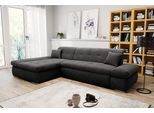Ecksofa DOMO COLLECTION "MORIC 300x172 cm, XXL-Sofa mit viel Platz, L-Form, auch in Cord", grau, B:300cm H:80cm T:172cm, Kunstleder SOFTLUX / Struktur (90% Polyester/ 10% Polyacryl);Microfaser PRIMABELLE (100% Polyester)/ Struktur (90% Polyester/ 10% Polyacryl), Sofas, Ecksofa, wahlweise mit Bettfunktion und Armteilverstellung, Cord