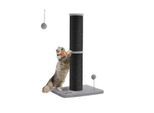 FEANDREA Kratzbaum Kratzsäule mit Plüschball und Glocke schwarz