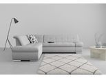 Ecksofa DOMO COLLECTION "MONA B/T: 271/213 cm, modern und komfortabel", silber, B:271cm H:80cm T:213cm, Struktur fein 100% Polyester;Chenilleoptik 100% Polyester, Sofas, Ecksofa, whlw. mit Bett- und Armlehnfunktion, L-Form