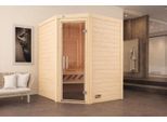 Sauna WEKA "Turku", beige (natur), Bio-Ofen, externe Steuerung, 7,5 kW, Saunen, Sauna, 7,5 kW Bio-Ofen mit digitaler Steuerung