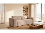 2-Sitzer OTTO HOME "Clayton Kompaktsofa Breite 202 cm", beige (sand), B:202cm H:70cm T:96cm, 100% Polyester, Sofas, 2-Sitzer, in einem trendigen Cord-Bezug, verschiedene Kombinationen verfügbar