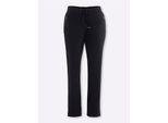 Jerseyhose CLASSIC BASICS, Damen, Gr. 24, Kurzgrößen, schwarz, 100% Baumwolle, unifarben, lang, Hosen Jerseyhose