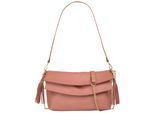 Umhängetasche SAMANTHA LOOK, Damen, Gr. B/H/T: 33cm x 20cm x 6cm onesize, alt, rosa, Leder, leicht glänzend, unifarben, Taschen Umhängetasche, echt Leder, Made in Italy