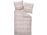 Bettwäsche JANINE "CARMEN S 55131 06 155x200,80x80", sand taupe, B/L: 135cm x 200cm, 1 Stk., 1 Stk., Interlock-Jersey, B/L: 80cm x 80cm, Interlock-Jersey, Obermaterial: 100% Baumwolle, Bettwäsche, Bettwäsche, mit Reißverschluss