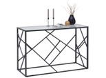 Xora Konsolentisch , Klar, Schwarz , Metall, Glas , rechteckig , eckig, Gittergestell , 45x77x120 cm , Bsci , Wohnzimmer, Wohnzimmertische, Konsolentische