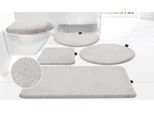 Badematte BRUNO BANANI "Lana, Badvorleger, Badezimmer Teppich" Gr. 2, grau (hellgrau), rechteckig (50cm x 90cm ), 1 Stk., Polyacryl, Badematten, Badematte, Badteppich, Badematten, unifarben, auch als 3 teiliges Set & rund