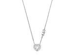 Kette mit Anhänger MICHAEL KORS "Schmuck Geschenk Silber 925 Halsschmuck PREMIUM HEART Herz", silber (silberfarben, kristallweiß), Halsketten, Damen, Silber 925 (Sterlingsilber), L: 45,5, mit Zirkonia (synth.) oder Glasstein