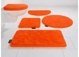 Badematte BRUNO BANANI "Lana, Badvorleger, Badezimmer Teppich" Gr. 7, orange, rund ( Ø 80cm), 1 Stk., Polyacryl, Badematten, Badematte, Badteppich, Badematten, unifarben, auch als 3 teiliges Set & rund