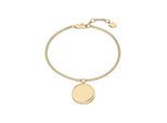 Armband FOSSIL "Schmuck Geschenk Edelstahl Armschmuck Kreis Scheibe Ellis", gold (gelbgoldfarben), Armbänder, Damen, 19,5cm, Edelstahl, Armband