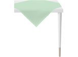 Mitteldecke APELT "4362 RIPS UNI", grün (mint), B:100cm L:100cm, Baumwolle, Polyester, Tischdecken, Mitteldecke, Wasser- und Schmutzabweisend