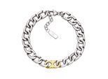 Armband EMPORIO ARMANI "Schmuck Geschenk Edelstahl", gold (edelstahlfarben, gelbgoldfarben), Armbänder, Damen, 22,3cm, Edelstahl, Armband