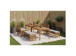 Ambia Garden Gartenset, Grau, Holz, 6-teilig, Akazie, massiv, FSC 100%, Gartenmöbel, Gartenmöbel-Sets
