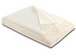 Wohndecke BIEDERLACK "Soft Impression im Doubleface-Look", beige (marmor, stone), B:130cm L:170cm, Baumwolle, Kaschmir, Wohndecken, Wohndecke, Baumwolle-Kaschmir-Mix