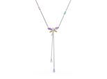 Y-Kette SWAROVSKI "Schmuck Geschenk 2026 CAPSULE Halskette", bunt (metallfarben, kristallweiß, pink, lila, gelb, blau, grün, weiß), Halsketten, Damen, Metall Perlen, Metall, Perlen, mit Swarovski Kristall, Zirkonia (synth.) - mit Swarovski Perle