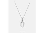 Kette mit Anhänger LIEBESKIND BERLIN "Schmuck Geschenk Edelstahl Halskette Modern Knot Knoten", silber (silberfarben), Halsketten, Damen, Edelstahl, L: 47 B: 2mm, B:2mm