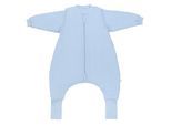 Babyschlafsack SCHLUMMERSACK "Schlafsack mit Füßen 1.0 Tog" Gr. 80, blau, Schlafsäcke, Baby, L: 80cm, Obermaterial: 100% Baumwolle CO., L:80cm