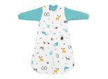 Babyschlafsack SCHLUMMERSACK "Schlafsack ohne Füßen 3.5 Tog" Gr. 110, weiß, Schlafsäcke, Baby, L: 110cm, Obermaterial: 100% Baumwolle CO(Bio)., L:110cm