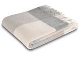 Wohndecke BIEDERLACK "Soft Impression im Doubleface-Look", grau (pleasant stone), B:130cm L:170cm, Baumwolle, Kaschmir, Wohndecken, Wohndecke, Baumwolle-Kaschmir-Mix
