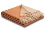Wohndecke BIEDERLACK "Soft Impression im Doubleface-Look", beige (henna, sand), B:150cm L:200cm, Baumwolle, Kaschmir, Wohndecken, Wohndecke, Baumwolle-Kaschmir-Mix