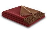 Wohndecke BIEDERLACK "Soft Impression im Doubleface-Look", schwarz (pepper), B:130cm L:235cm, Baumwolle, Kaschmir, Wohndecken, Wohndecke, Baumwolle-Kaschmir-Mix