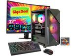 GAMEMAX Gaming-PC-Komplettsystem "GigaDeal Striker 2787 AMD Ryzen 5 7500F 16GB DDR5 1TB SSD RTX 5060Ti", Energieeffizienz: G, schwarz, Microsoft Windows 11 Home (64 Bit), 16 GB RAM 1.000 GB SSD, Computer_Komplettsysteme, Windows 11, DDR5 RAM + Gigabyte GS32QCA LED-Monitor Curved, 80 cm 32", Gaming-PC-Komplettsystem
