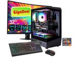 GAMEMAX Gaming-PC-Komplettsystem "GigaDeal VISTA COC AB 2791 Ryzen 5 7500F 16GB DDR5 1TB SSD RTX 5070", Energieeffizienz: G, schwarz, Microsoft Windows 11 Home (64 Bit), 16 GB RAM 1.000 GB SSD, Computer_Komplettsysteme, Windows 11, DDR5 RAM + Gigabyte GS32QCA LED-Monitor Curved, 80 cm 32", Gaming-PC-Komplettsystem