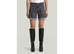 Shorts G-STAR "Judee Shorts", Damen, Gr. 24, worn in diorite grau, Obermaterial: 100% Baumwolle, Hosen Shorts