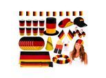Großes Deutschland Fan-Set (30-teilig) EM WM anfeuern schwarz rot gold Fußallparty