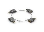 PureLink Adapter Ring Klein - 4x USB-C - USB-C > VGA/HDMI/miniDP/DP, gold plated, schwarz
