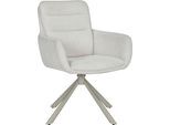 Esszimmerstuhl OTTO HOME "Asly", beige, B:58cm H:88cm T:68cm, Webstoff 100% Polyester, Stühle, Esszimmerstuhl, mit hochwertigem Webstoff, Metallgestell und 360-Funktion