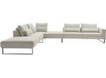 Ecksofa MUSTERRING, nature, B:308cm H:88cm T:290cm, 85% Polyester, 15% Viskose, Sofas, Ecksofa, mit Zwischenhocker, wahlweise mit Funktion und Kissen, Maße 290 x 308