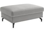 Polsterhocker SIT & MORE "Chelsea", silber, B:103cm H:45cm T:69cm, 100% Polyester, Hocker, Polsterhocker, mit praktischen Stauraum