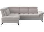 Ecksofa SIT & MORE "Vanity", hellgrau, B:254cm H:84cm T:197cm, 95% Polyester 5% Polyamid, Sofas, Ecksofa, Inkl.Sitz-,Kopf-und Armteilverstellung