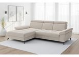 Ecksofa SIT & MORE "Vanity", creme, B:264cm H:84cm T:181cm, 100% Polyester, Sofas, Ecksofa, Inkl.Sitz-,Kopf-und Armteilverstellung