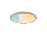 PAULMANN LED Panel "Atria Shine 3000K IP44 White Select rund", holzfarben, 1, Ø 29,8cm H: 3,5cm, 1 Stk., Leuchten, Farbwechsler, Farbsteuerung, LED Panel