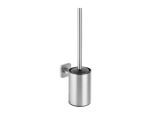 Wenko Wc-Bürstengarnitur Porto Matt, Schwarz, Metall, 9x13.5x37 cm, Badezimmer, WC Ausstattung, WC Bürstengarnituren