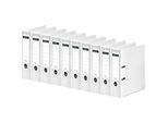 Schäfer Shop Select Ordner, DIN A4, Rückenbreite 80 mm, 10 Stück, weiss