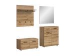 Garderobe SCOUT 4-teilig Eiche dunkel