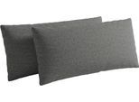Sofakissen SIT & MORE "Chelsea", anthrazit, B:60cm H:30cm, Stoff, Polsterauflagen, Sofakissen, zur Auswahl Sets mit 2 oder 3 Stück