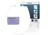 WC-Sitz SCHÜTTE "Duroplast, WHITE PRO 1", weiß, B:37cm H:5,5cm L:45cm, Duroplast, WC-Sitze, mit Absenkautomatik und Schnellverschluss